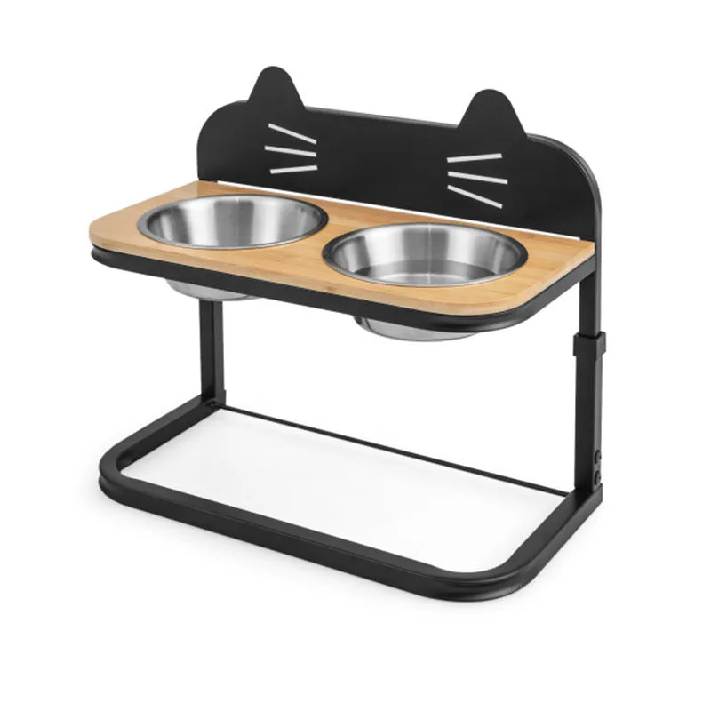 Adjustable Raised Dog Food and Water Station