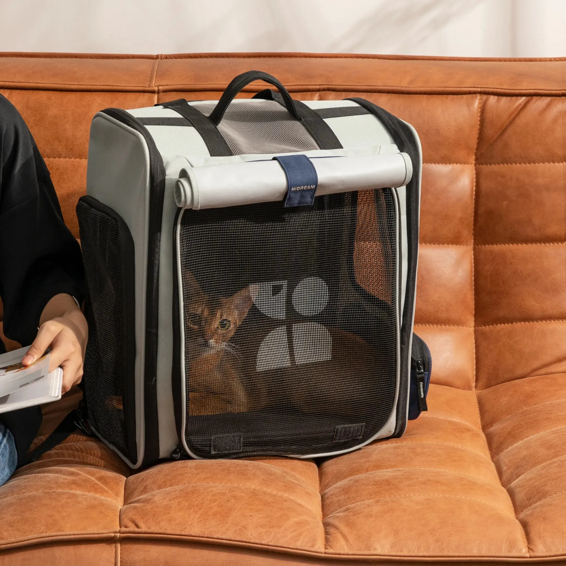 Adventure Paws Convertible Pet Carrier Cream Beige