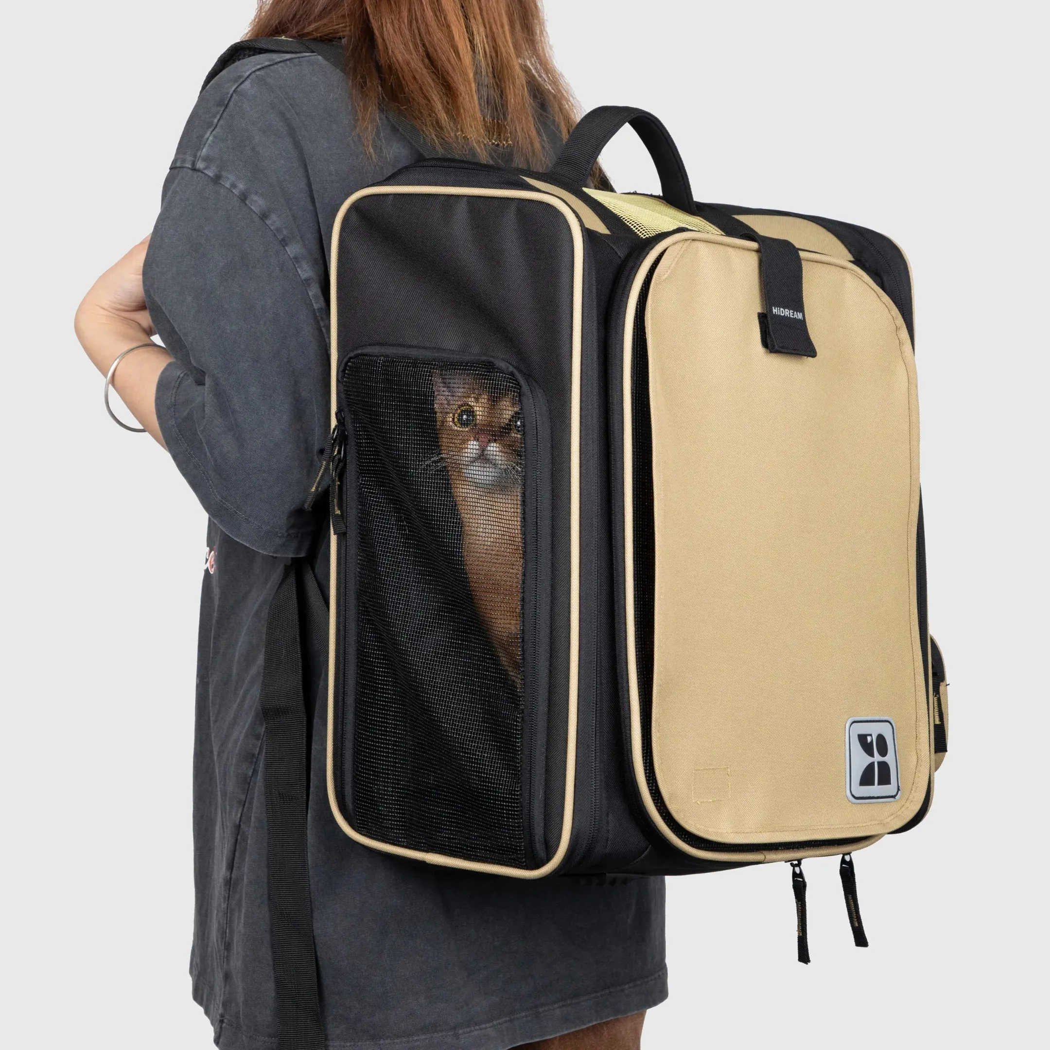 Adventure Paws Convertible Pet Carrier Cream Beige