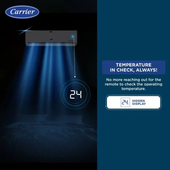 Carrier Durawhite Exi CAI24DH3R32F0 2 Ton 3 Star Inverter Split AC | 6-in-1 Convertible Cooling | Copper Condenser | PM2.5 Filter | Auto Clean | White