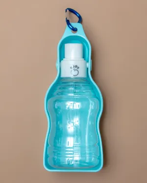 Dog Travel Water Bottle with Foldout Bowl in Blue << CLEARANCE >>