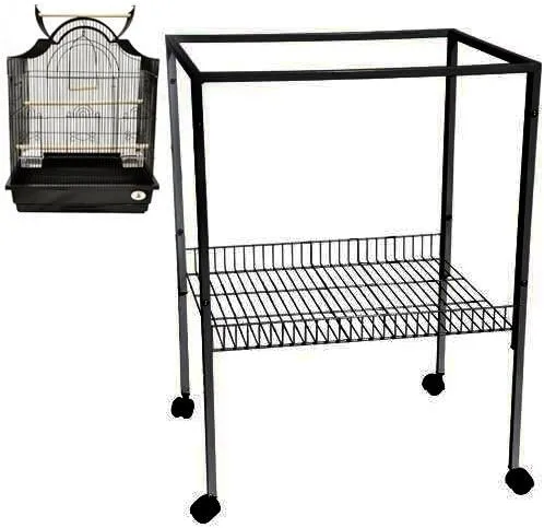 ES 8 CAGE Stand 25X21X34 Bird Cages Toy Toys Parakeet Parrot Parakeet Budgie (Black)