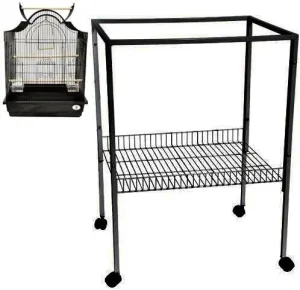 ES 8 CAGE Stand 25X21X34 Bird Cages Toy Toys Parakeet Parrot Parakeet Budgie (Black)