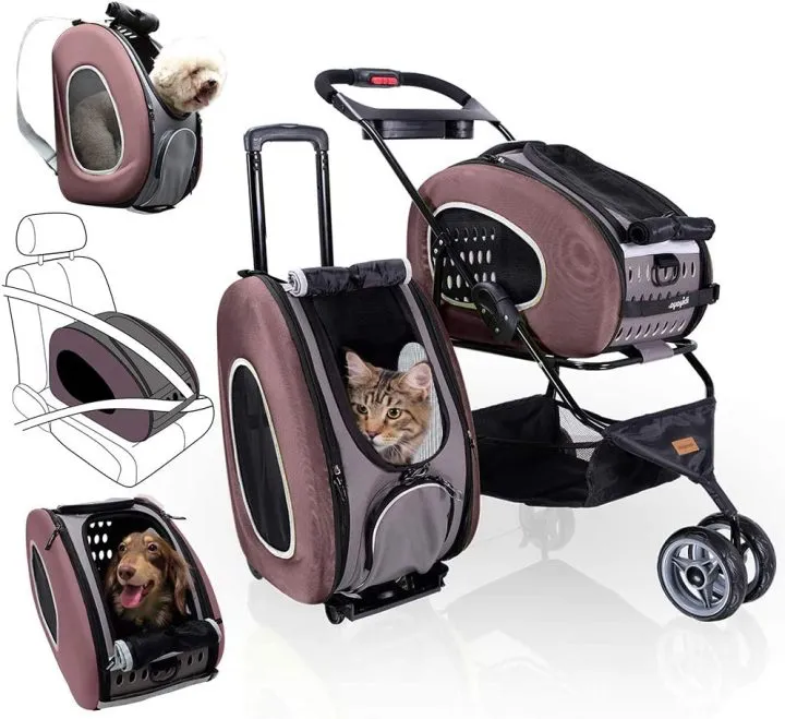 Ibiyaya Eva Convertible Pet Stroller For Cats & Dogs