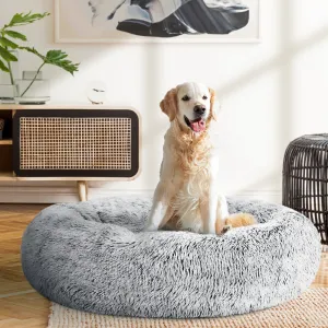 Large Calming Soft Washable Pet Bed Non-Slip - i.Pet