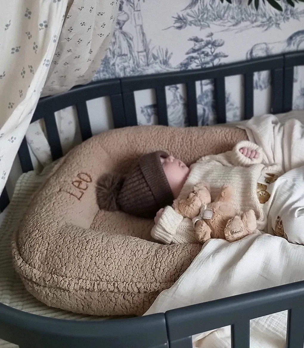 OFFER! Soft Bouclé Baby Nest - Beige with name ELLIOTT (ready to ship)