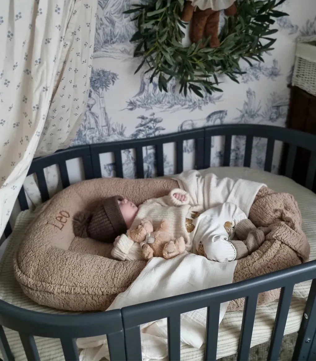 OFFER! Soft Bouclé Baby Nest - Beige with name ELLIOTT (ready to ship)