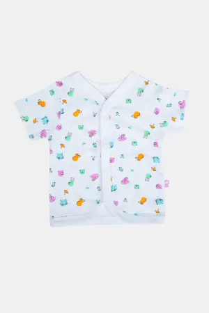 Oh Baby Bubble Print V- Neck Half Sleeve - HS01