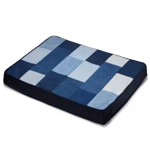 Patched Denim Dog Bed