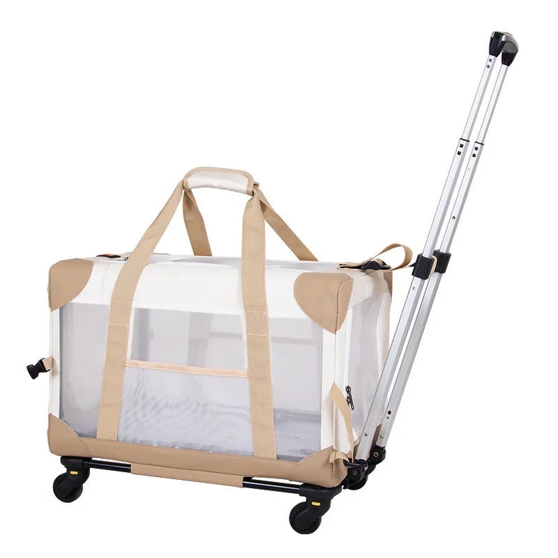 PawPal Pet Trolley Bag Carry Case with Car Mount