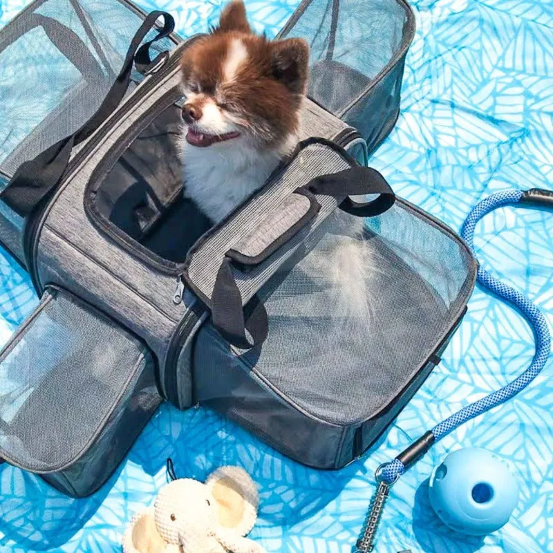 Petique, Happy Camper Dog Carrier [Tote/Shoulder Strap/Roller Bag]