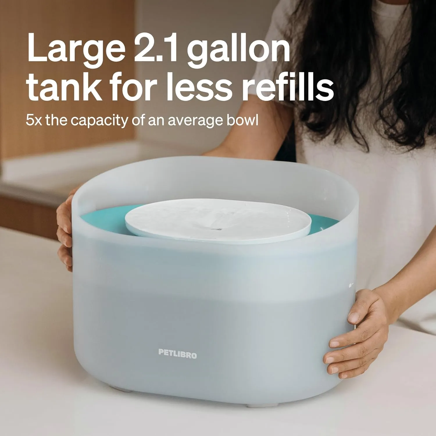 PETLIBRO Dog Water Fountain, 2.1Gal/8L Capsule Dog Fountain for Medium to Large Dogs, Anti-Splash Dog Water Bowl Dispenser, Super Quiet Pet Water Fountain, Great for Dogs Cats and Multi-Pet Home