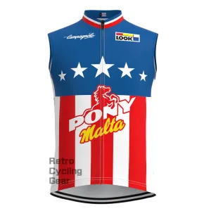 Pony Blue Retro Cycling Vest