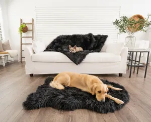 PupRug™ Bundle - Orthopedic Bed Curve, Midnight Black   Matching Waterproof Blanket