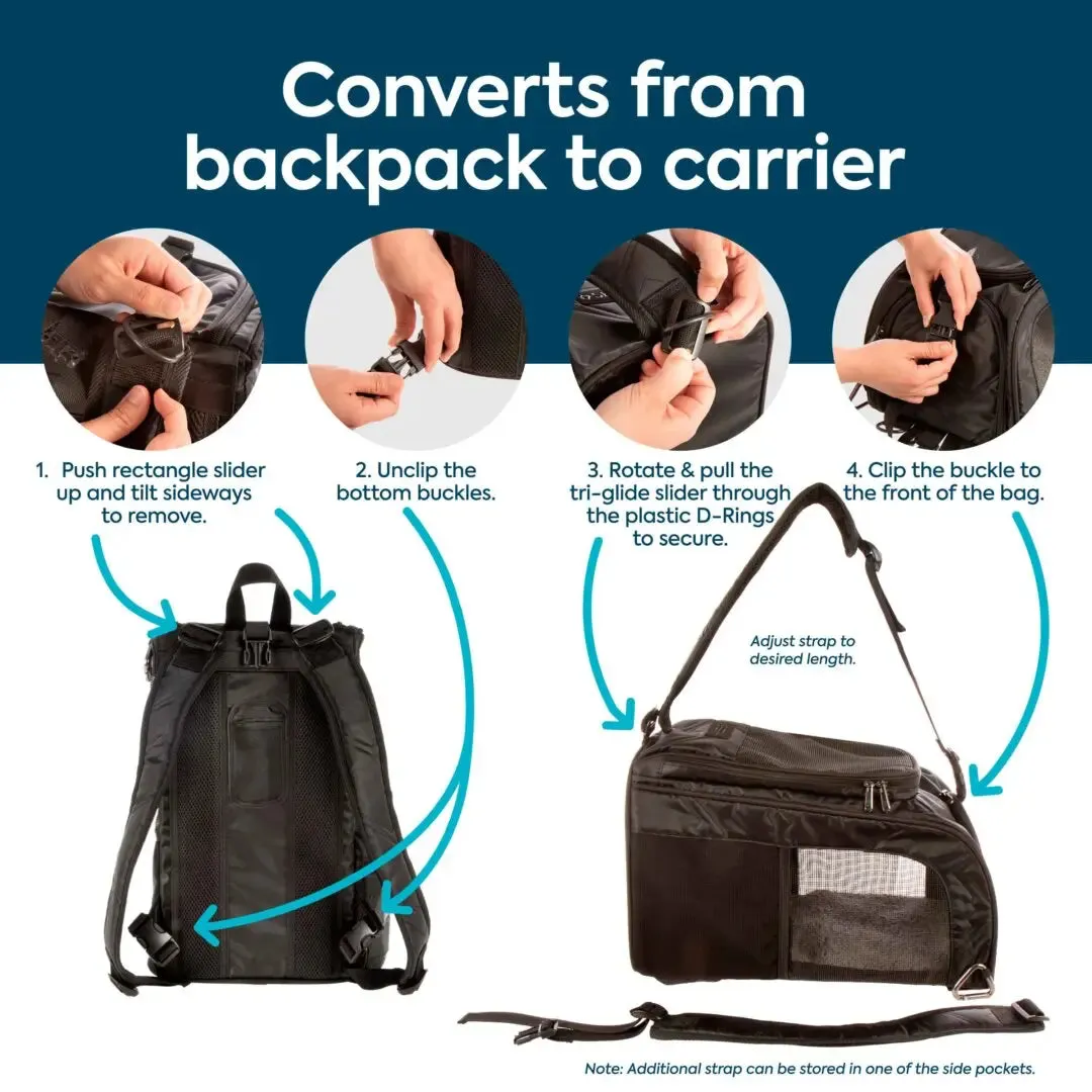 SHERPA Deluxe Convertible Pet Carrier & Backpack, Medium