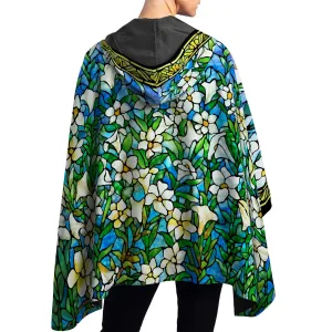 Tiffany Field of Lilies Womens Rain Cape - Rainproof Breathable Rain Poncho